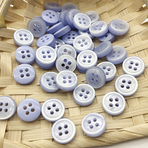 4-hole shirt buttons, pearlized light lavender small round resin (270 pack)