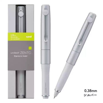 Pix cu gel semi-metalic pentru semnătură Uni-ball ZENTO | Cerneală neagră | 0,38 / 0,5 / 0,7 mm