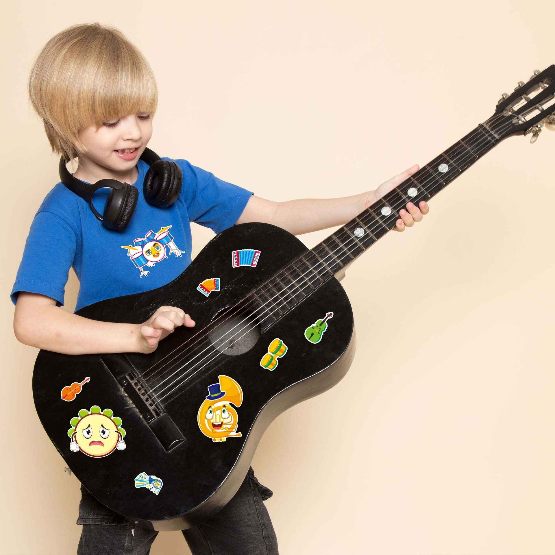 Make a Face Cartoon Musical Instrument DIY Stickers for Kids 24 Sheets
