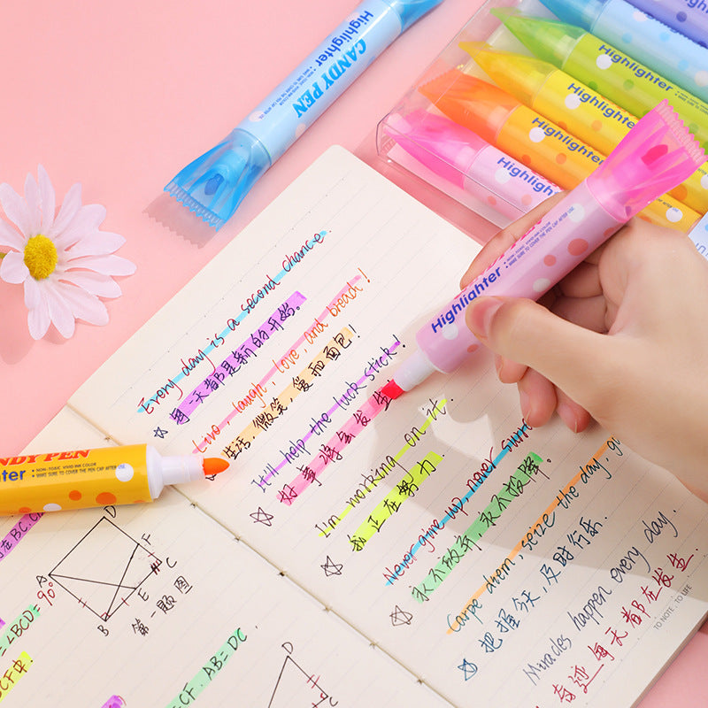 CANDY PEN 6 Color Dual-Tips Highlighters