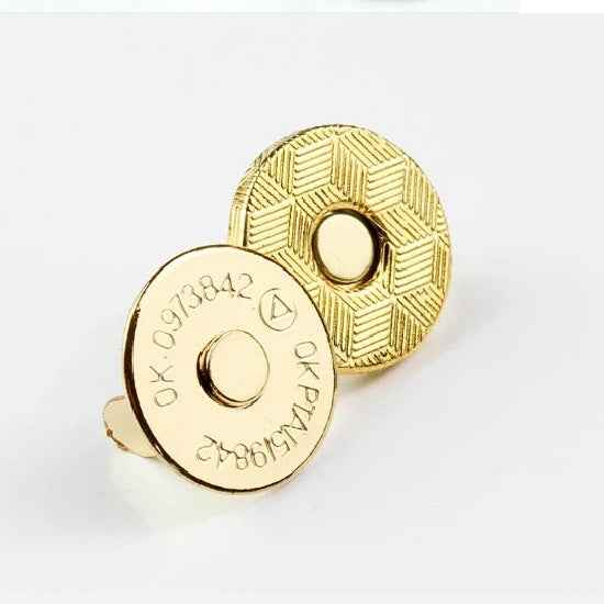 14x2mm magnetic snap button (gold), front and back halves