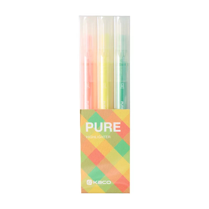 KACO PURE Highlighter Set | Candy Color Marker Pens | 6-Pack
