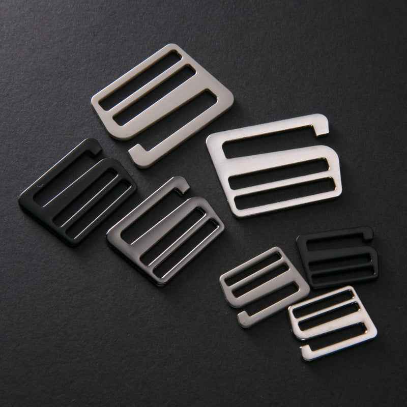 Metal bra strap clasps, 20-pack: white and black adjustable hook fasteners