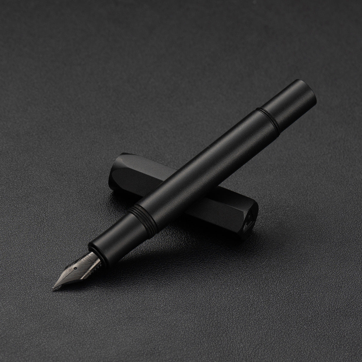 Vintage Full Metal Fountain Pen, Solid Brass Body with Stainless Steel Nib Black