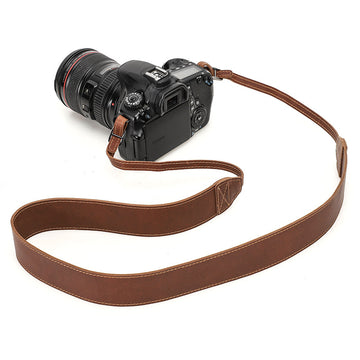 Sangle d'appareil photo en cuir Crazy Horse vintage – double face