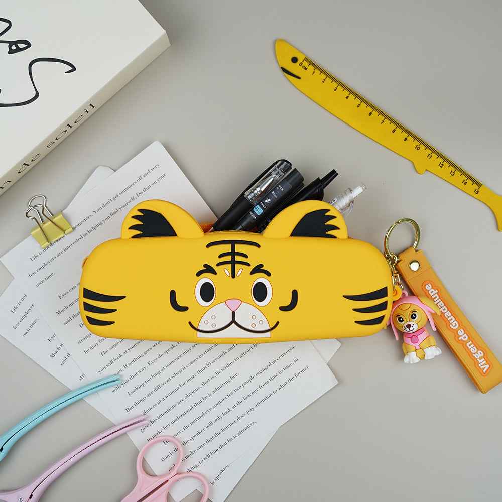 Cute Cartoon Animal Silicone Pencil Case