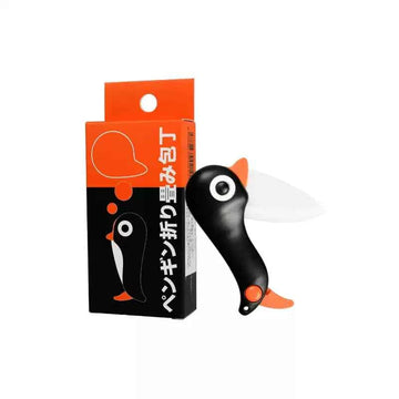 TAIDAMI Japanese Ceramic Penguin Folding Knife Black