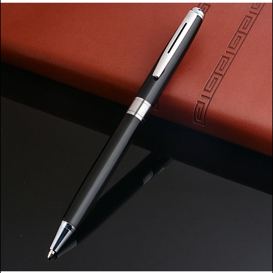 Full Metal Twist Ballpoint Pen | 1.0mm | Black & Blue Ink | 4-Pack Black Silver