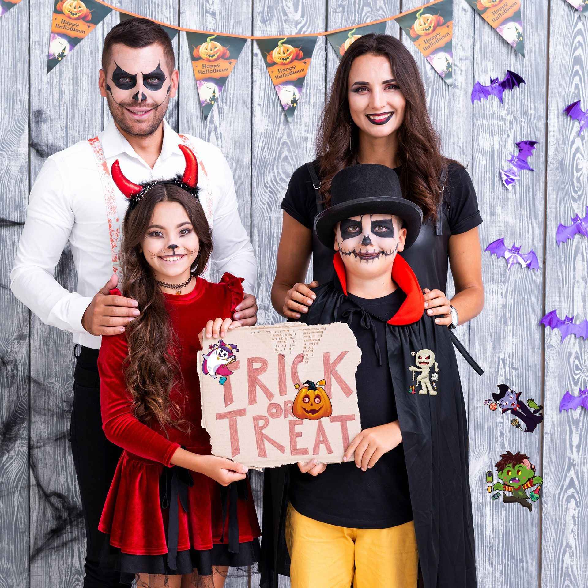 Make a Face Halloween Ghost DIY Stickers for Kids 24 Sheets