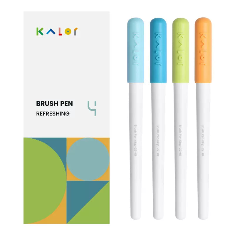 Kalor Brush Pen for Drawing- Hard - 4 Colors Set
