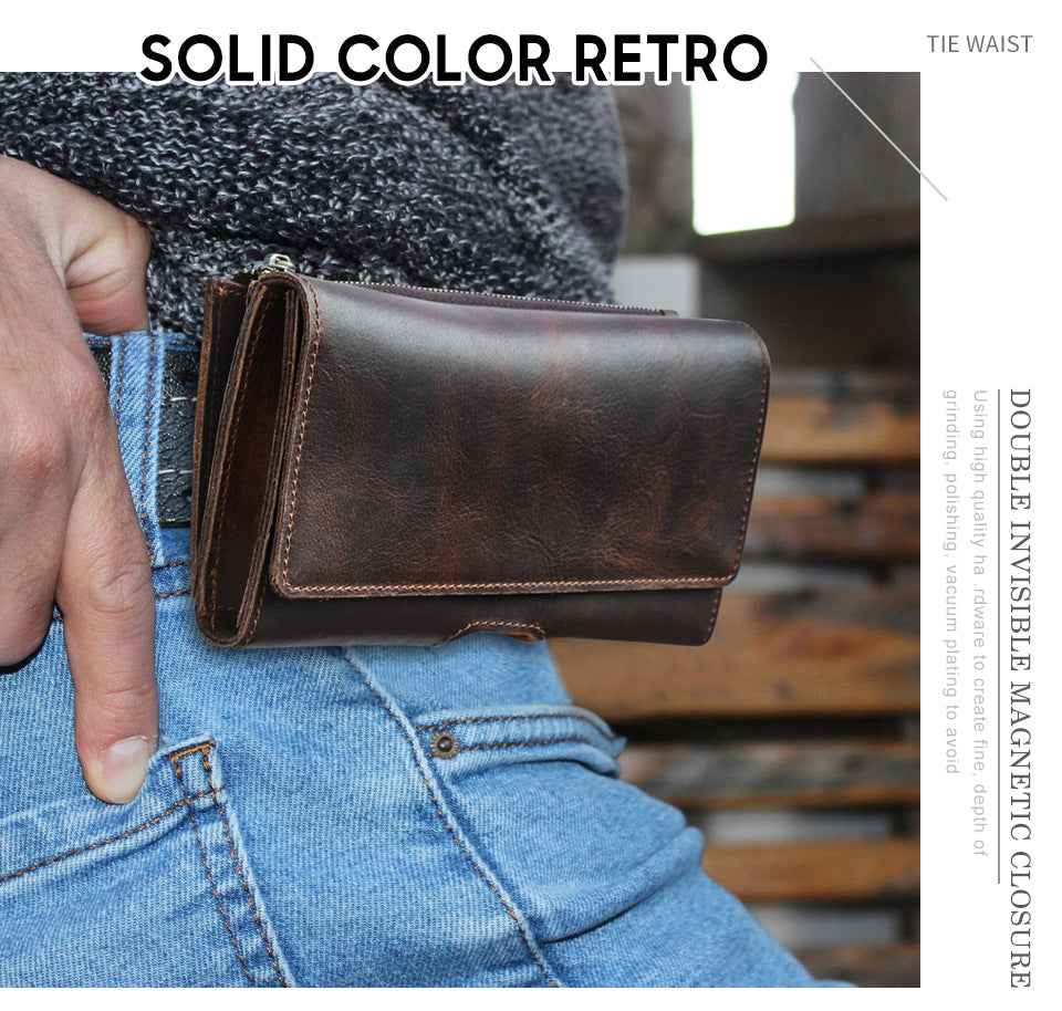 Contacts Family Phone Holster – Leather Belt Case for 6.7" Phones
