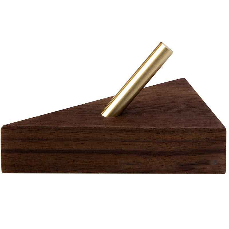 4 Pack Walnut Wooden Wall Hooks for Towel Clothes Hanging Key Holder