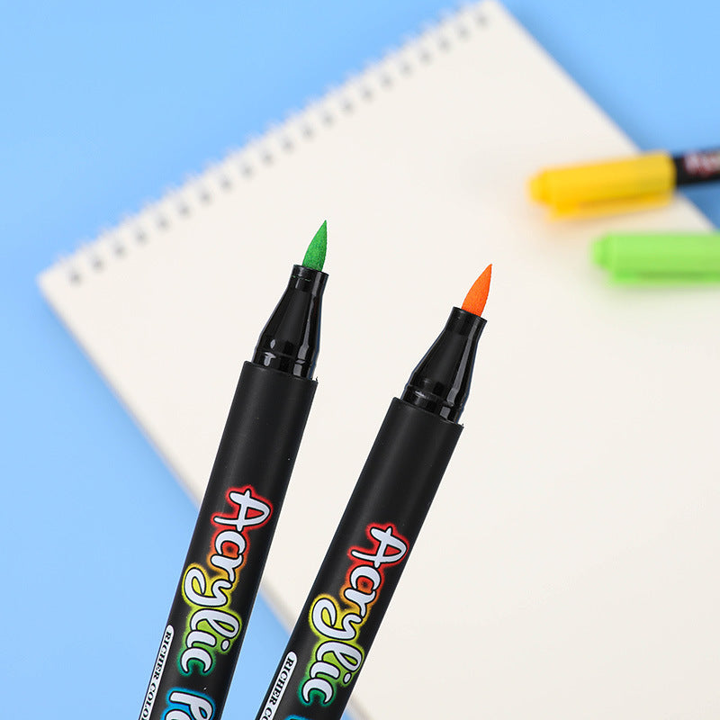 Guangna 48 Colors Brush Tip Acrylic Paint Marker Pens