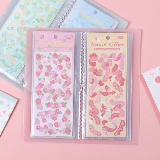 Macaron Sticker Storage Album – 4-Color Set 30 Pockets