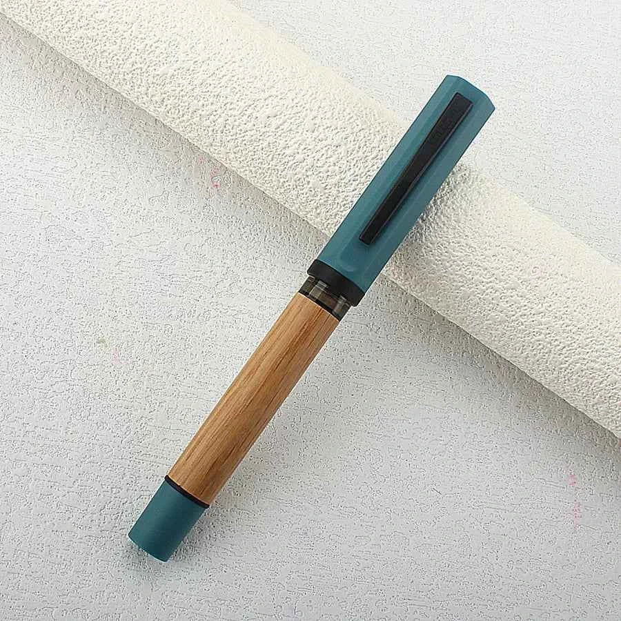 Jinhao 58 Wooden Fountain Pen - Natural Oak