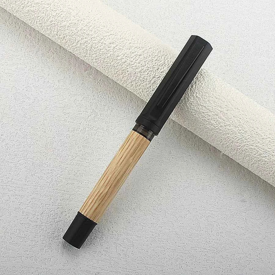 Jinhao 58 Wooden Fountain Pen - Natural Oak