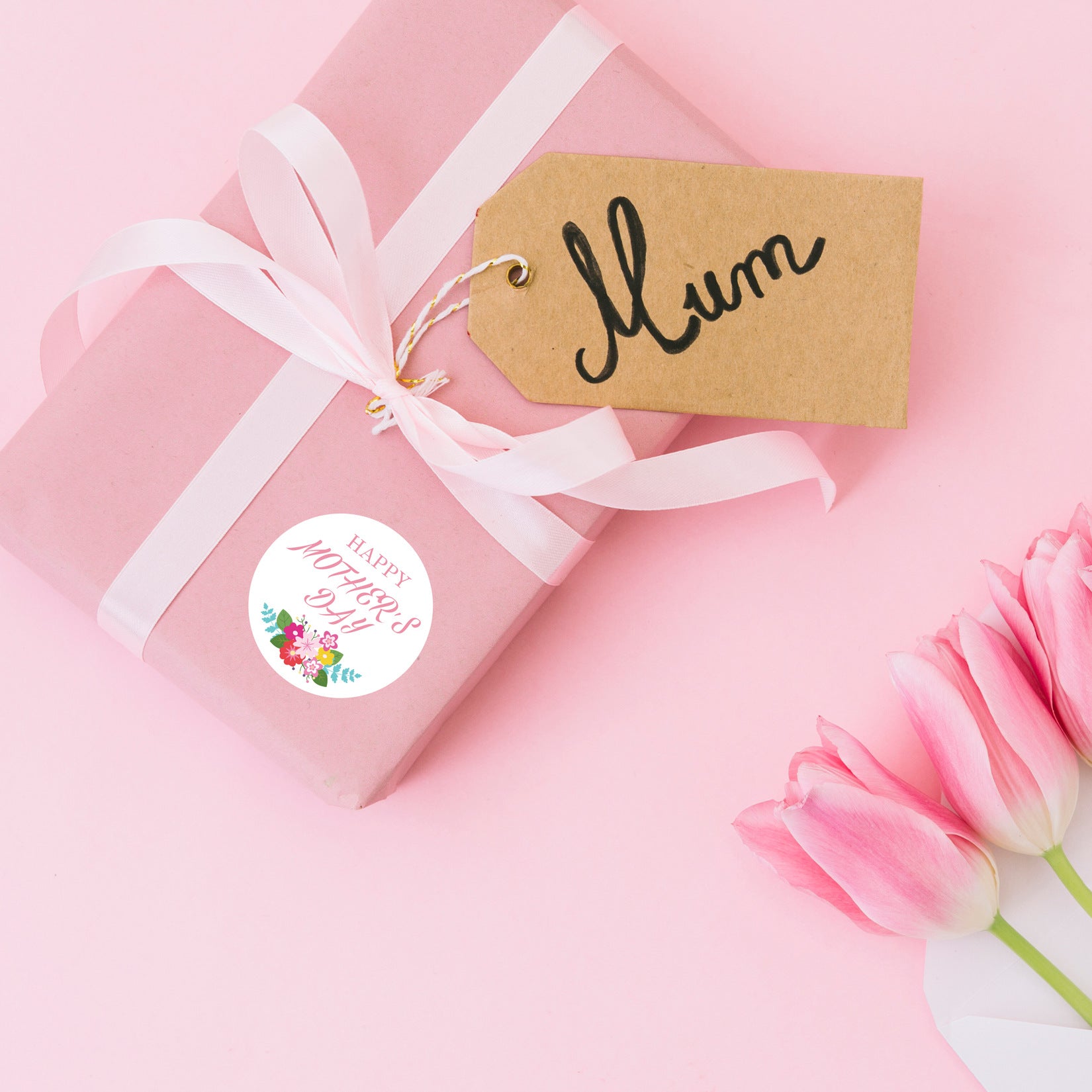 96pcs Mother‘s Day Stickers 2 inch Large Round Labels