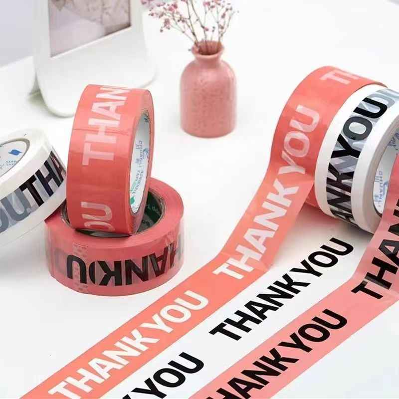 Designer Cute Packing Tape Thank You - Pink,3 Rolls