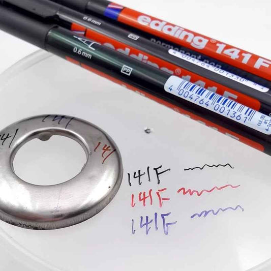 edding 141 F Permanente Marker Pen Black/Red/Blue Ink 10 Pack