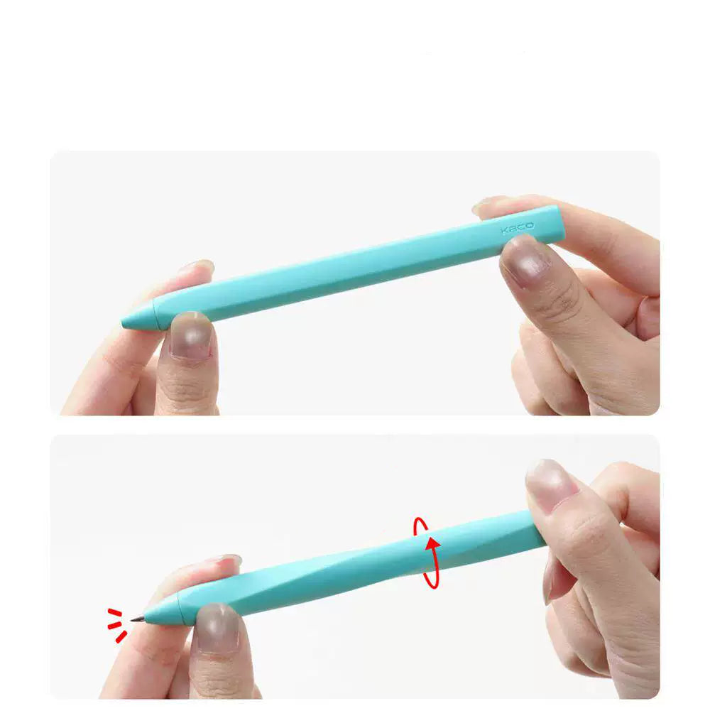 KACO Silicone Fidget Gel Pen, 0.5mm Quick-Drying Black Ink, with 2 Black Refills