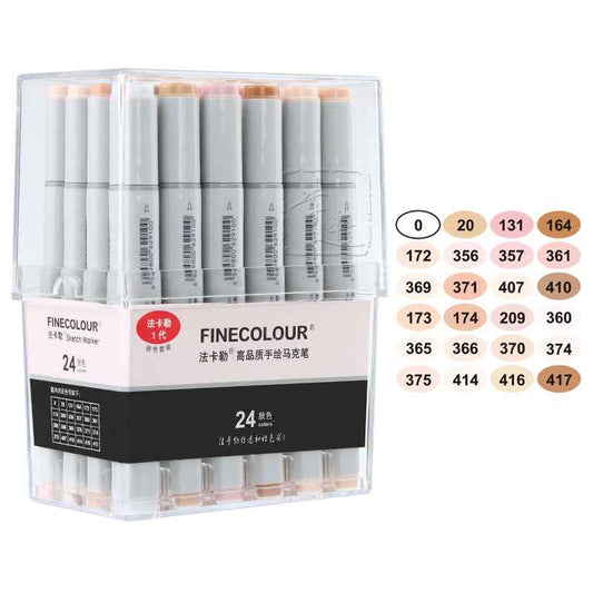 Set di Pennarelli alcolici FINECOLOUR EF100 per tonalità della pelle 12/24/36 colori