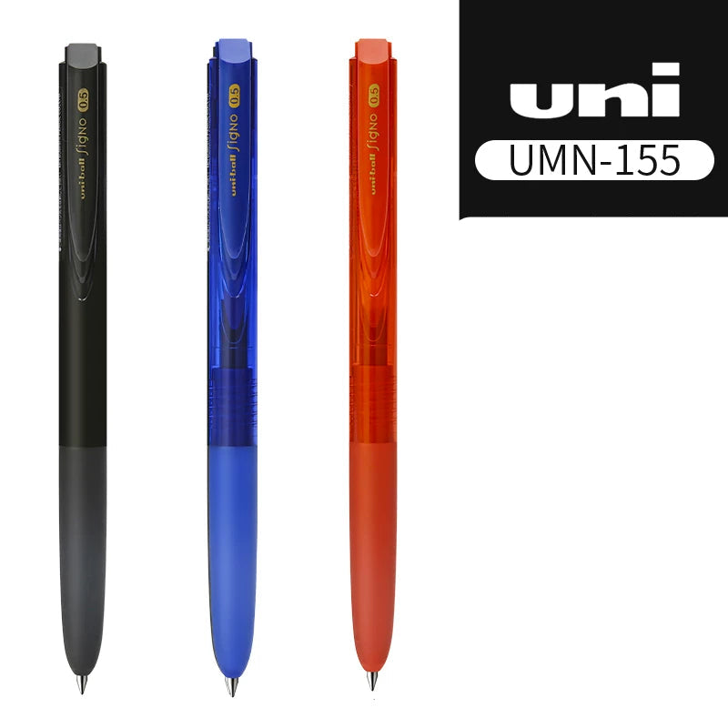uni-ball Signo RT UMN-155 Retractable Gel Pen 0.5mm 3-Pack (Black / Blue / Red) 3 Mixed