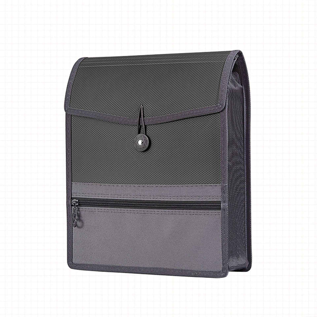 Verical Folder File 4 Pack Vertical File Folders with Front Zip Pocket,A4/Letter Size Blac