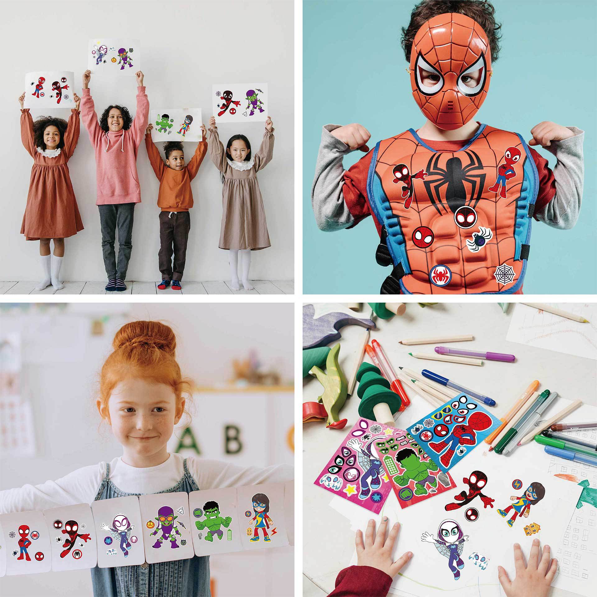 24 Sheets Spidey & Friends Stickers for Kids