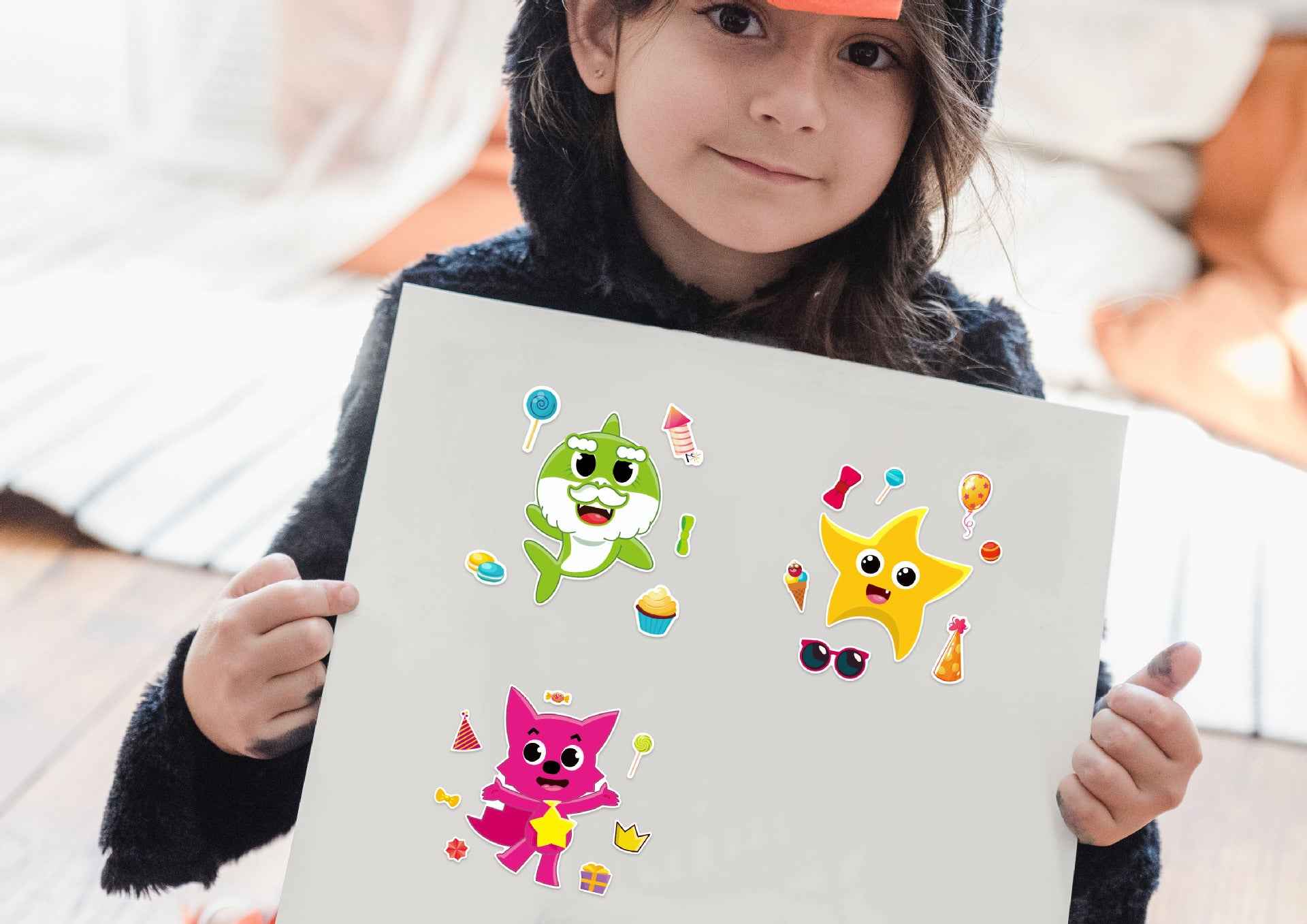 Make a Face Anime Shark Baby Stickers for Kids 24 Sheets