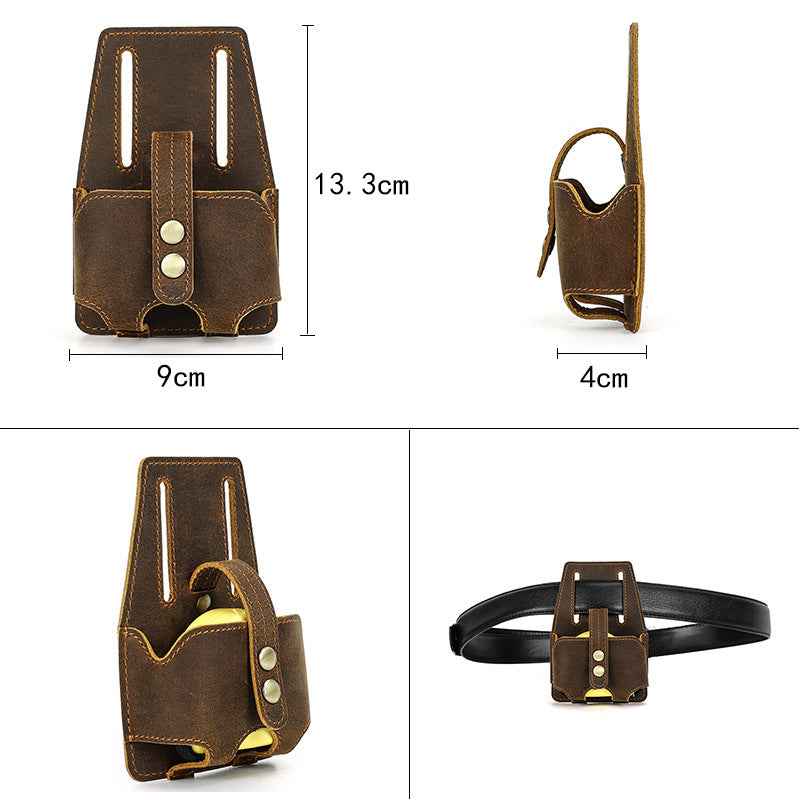 Leather Tape Measure Pouch Belt Tool Carrier Holder