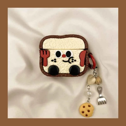 Funda para AirPods con emoji de tostada de chocolate
