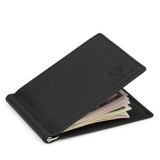 Men's Slim Genuine Leather Wallet Black
