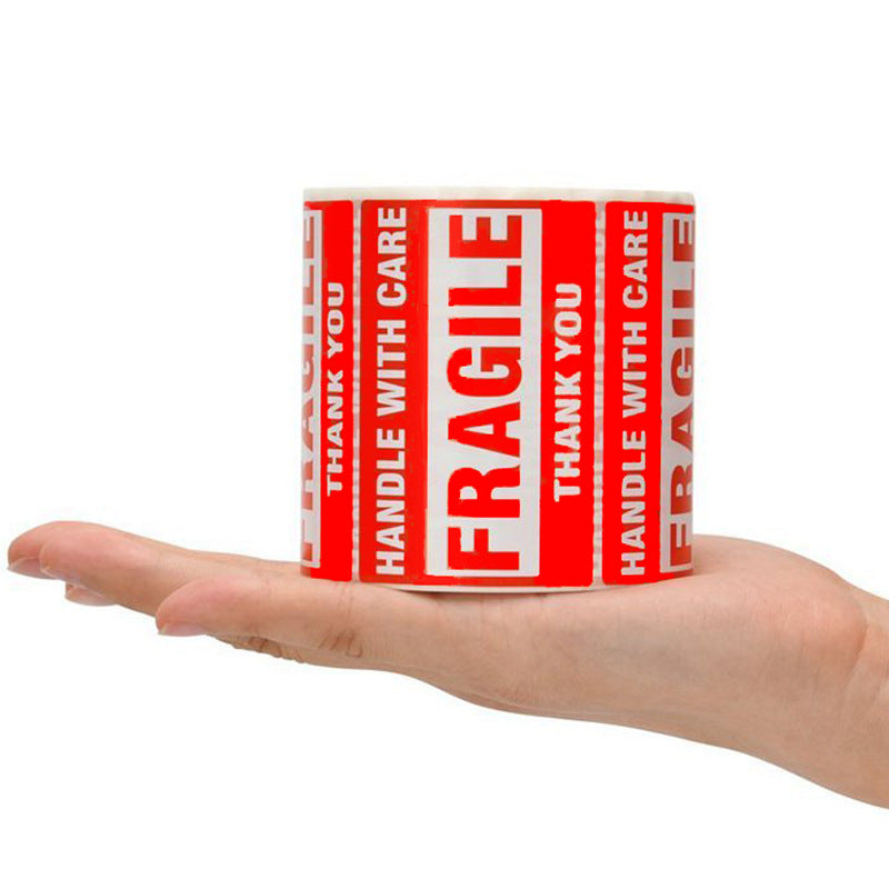 500 Warning Fragile Labels,3" X 2" Fragile Handle with Care Stickers