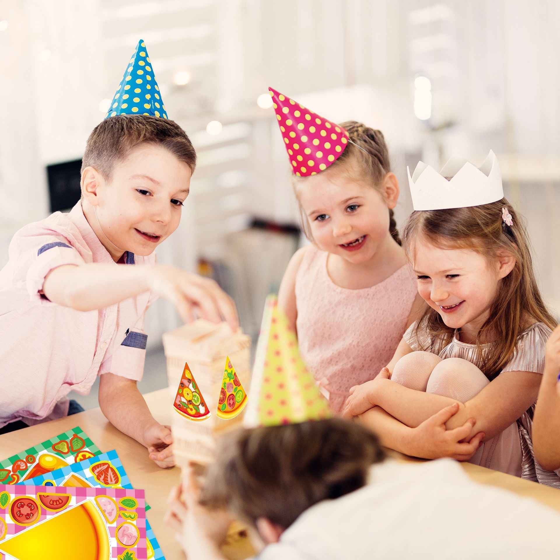 Make a Face Pizza Stickers for Kids 24 Sheets