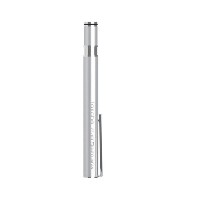 OHTO Japan Tasche Fountain Pen - 0.5mm Fine Nib Silver