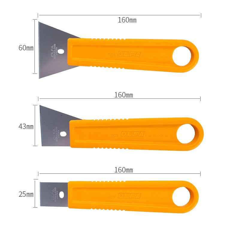 OLFA Multi-Purpose Razor Scraper Stainless Steel (L/M/S) 3 Pack