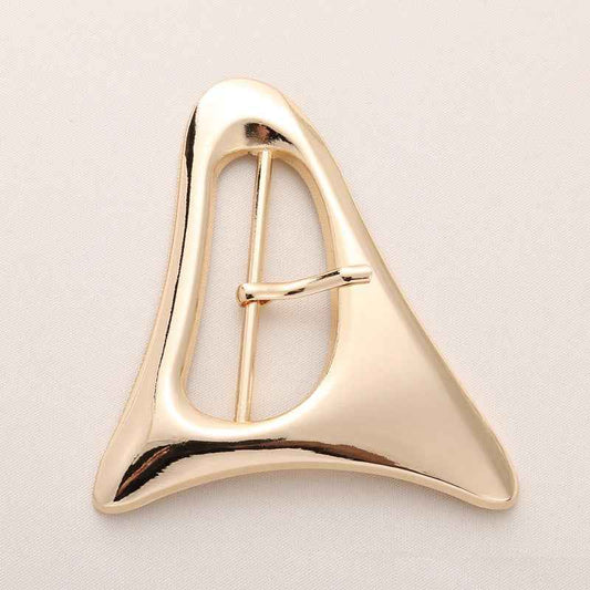 40/50mm Triangle Center Bar Buckles Metal Belt Closures 20pcs Gold