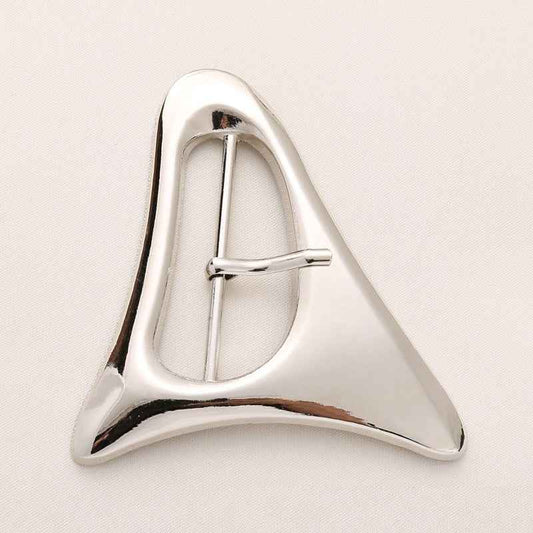 40/50mm Triangle Center Bar Buckles Metal Belt Closures 20pcs Silver