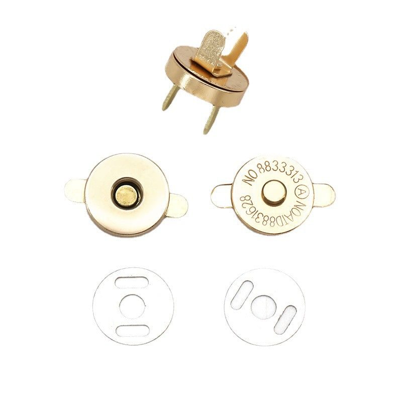 Bronze magnetic snap buttons with front ring and backplate prongs, 20pcs set