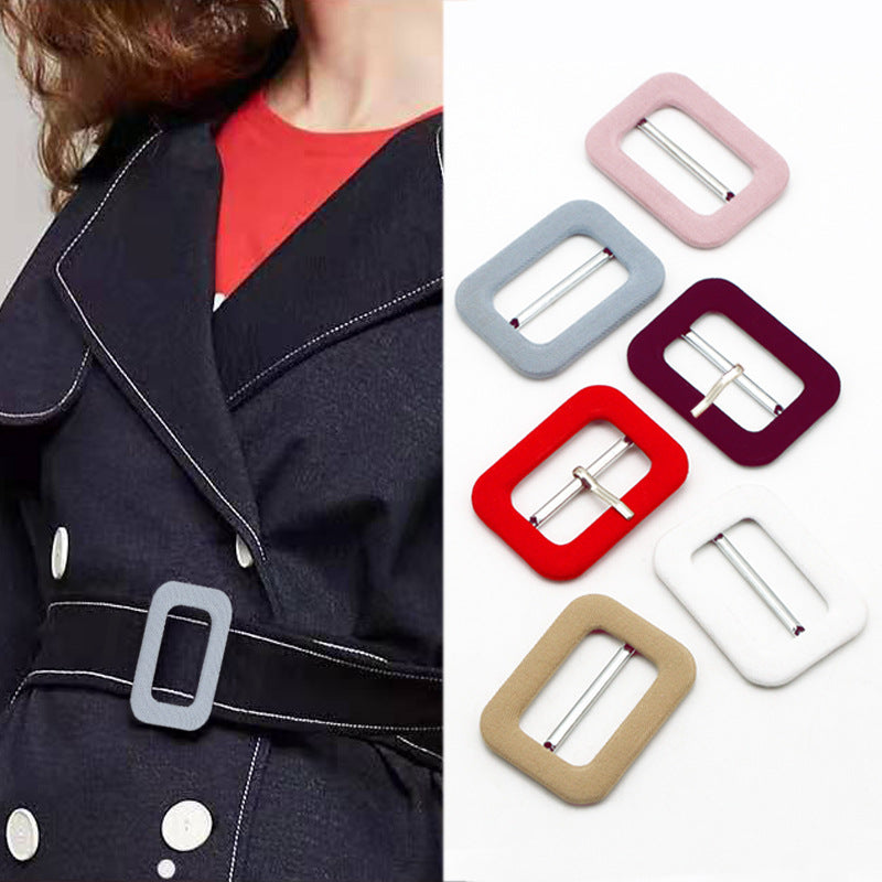 Fabric-covered metal D-ring buckles, assorted colors with belt adjustment bars