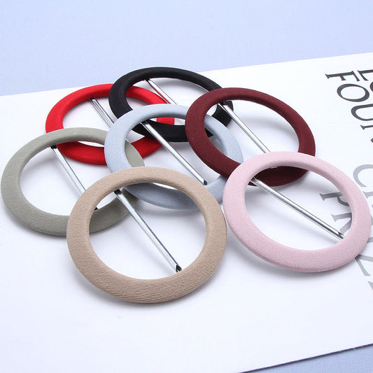 Round Fabric Covered Metal D-Ring Buckles Belt Adjustment 8pcs