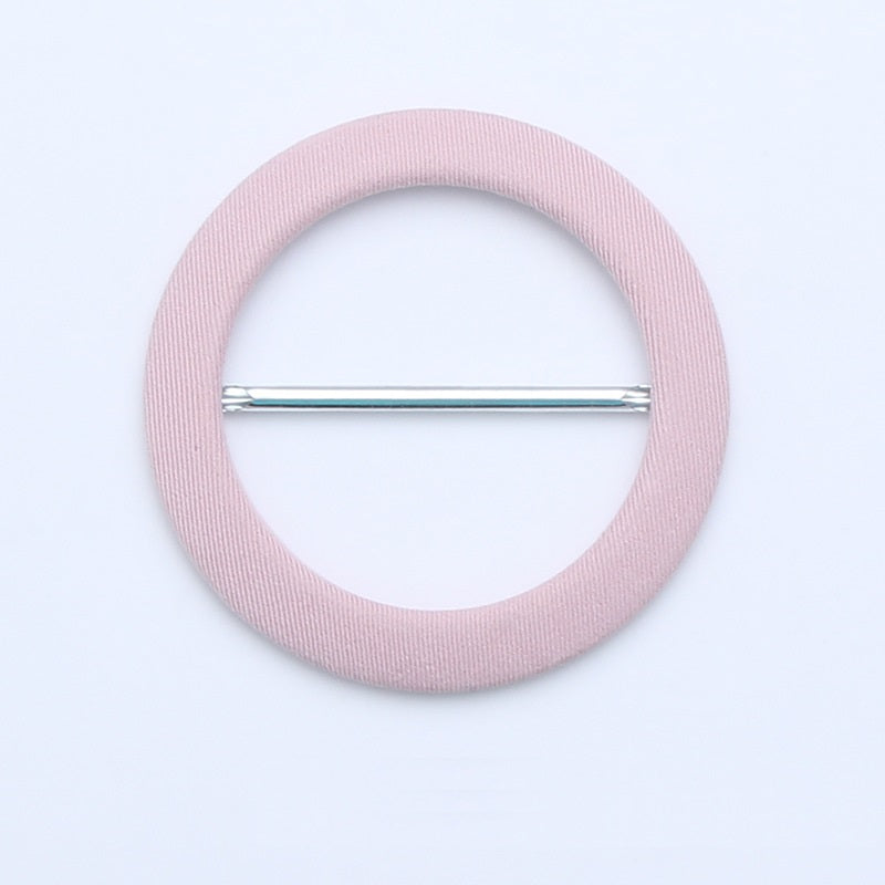Runde D-Ring-Schnalle, stoffbezogen, rosafarben, verstellbar