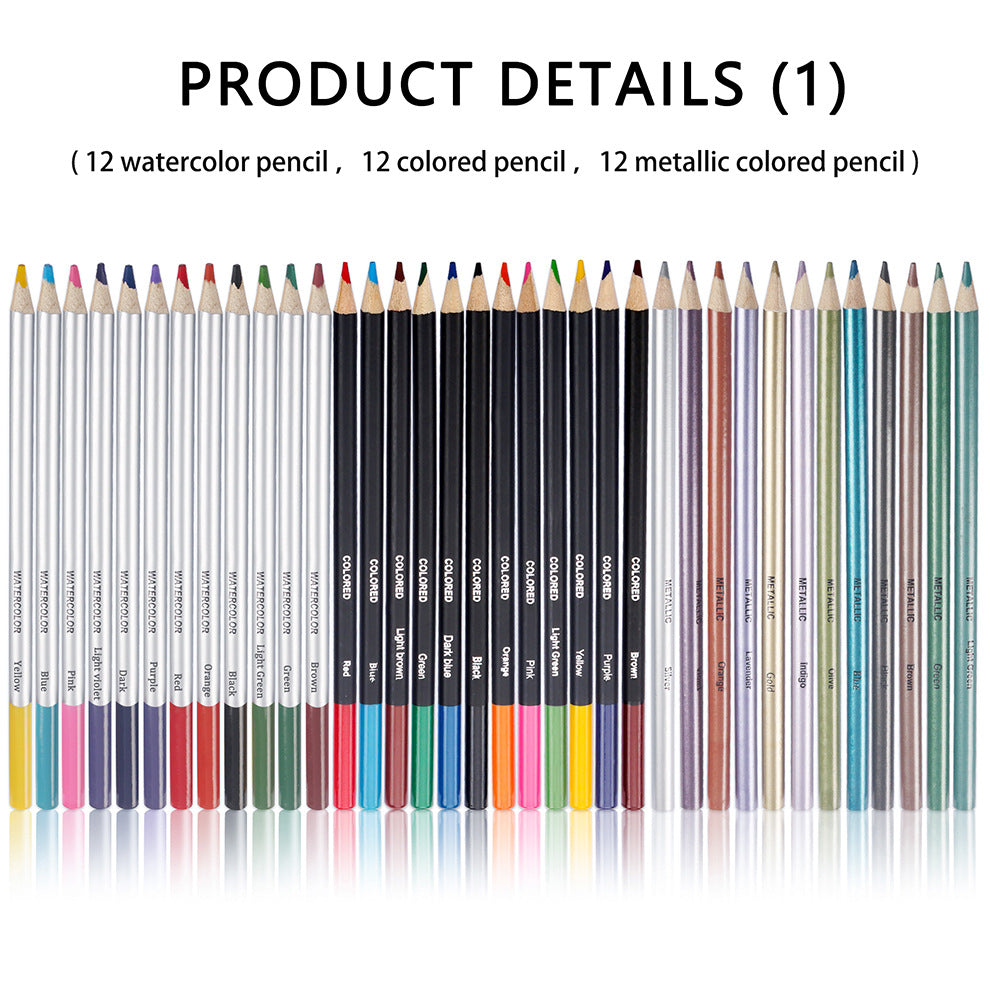 KALOUR 83 Piece Art Drawing Supplies Colored Sketching Pencils Set