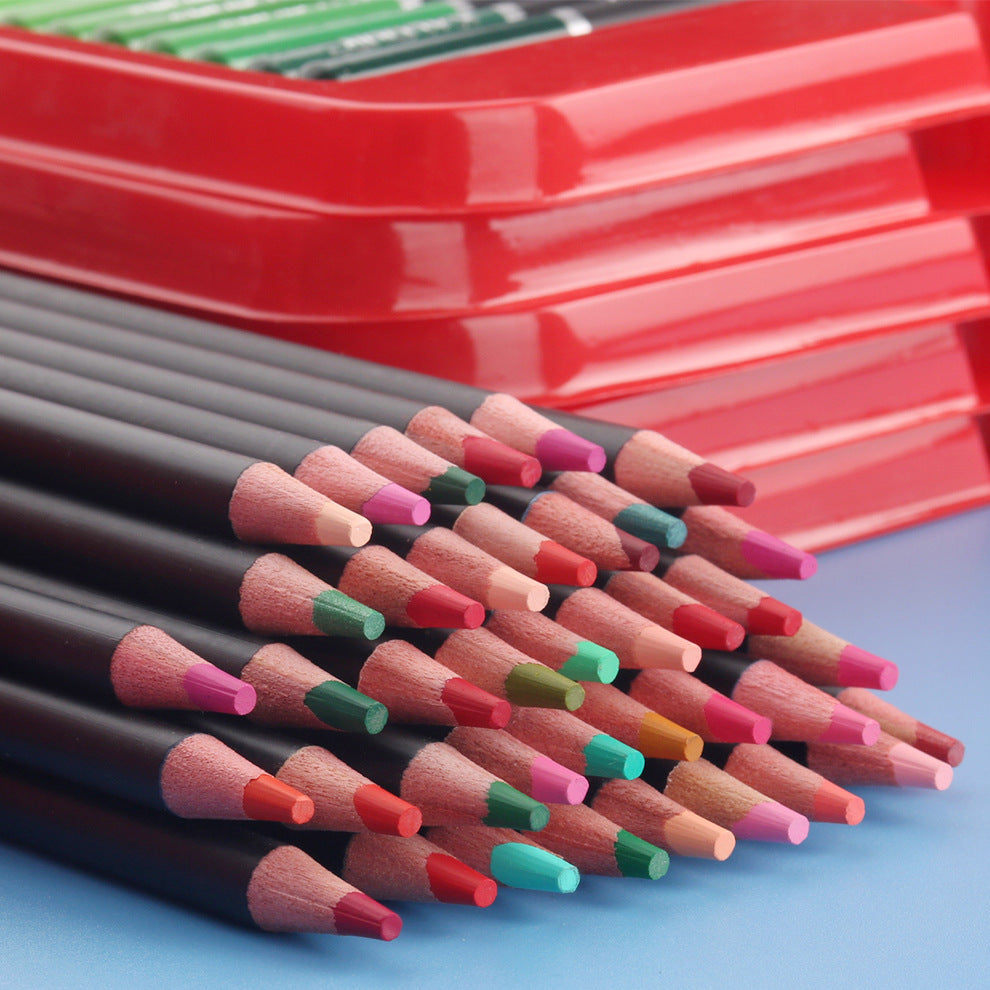 KALOUR 180 Colored Pencil Set -3.8mm Rich Pigment Soft Core Tin Box