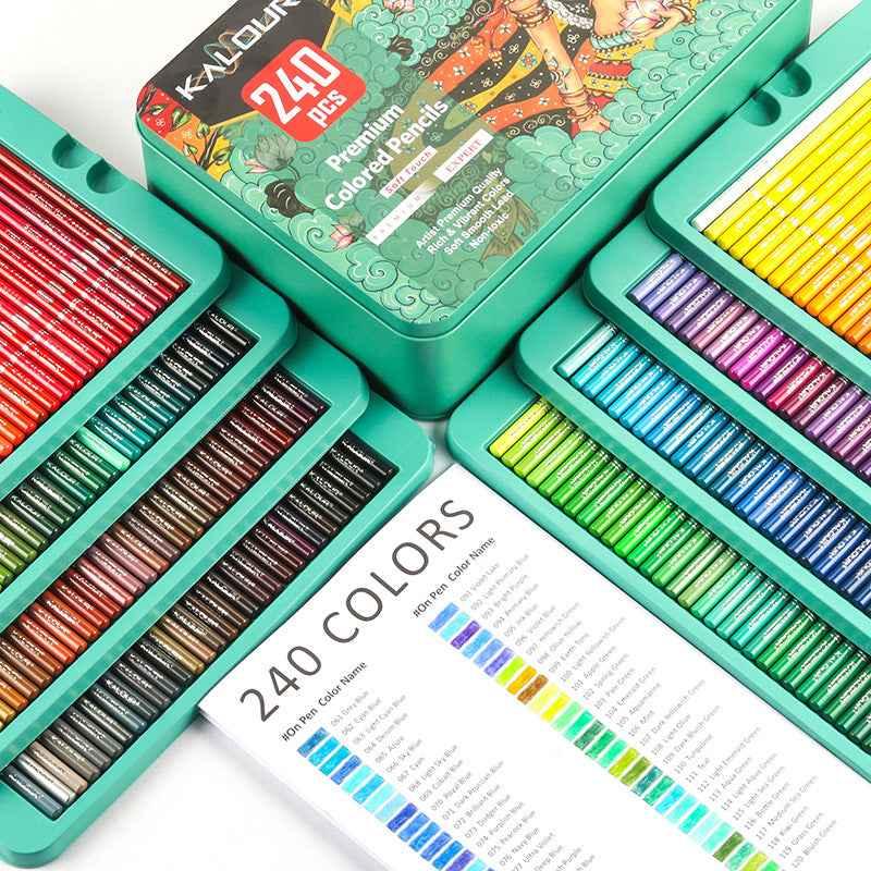 Kalour KALOUR 240 Professional Colored Pencils Set for Drawing Sketching Shad