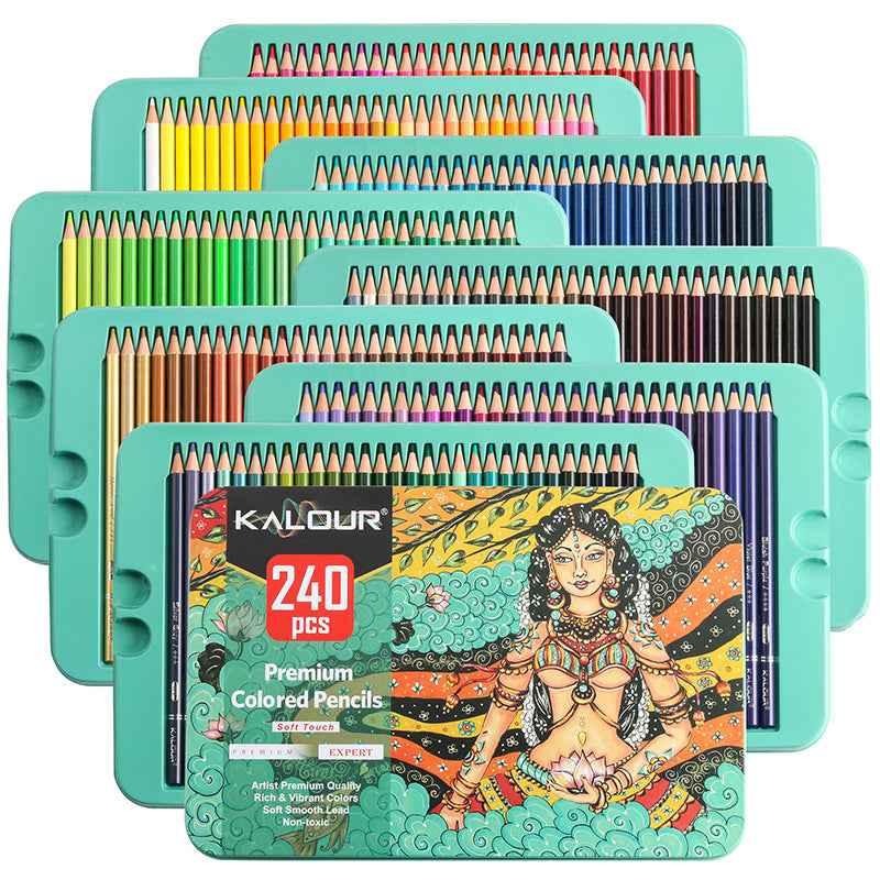 Kalour KALOUR 240 Professional Colored Pencils Set for Drawing Sketching Shad