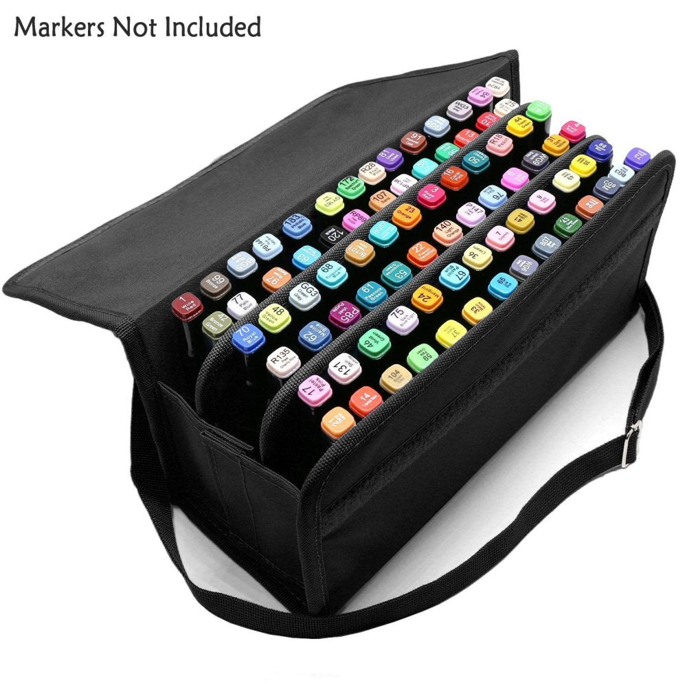 Markers Case Oxford Organizer Holder with 80 Slots