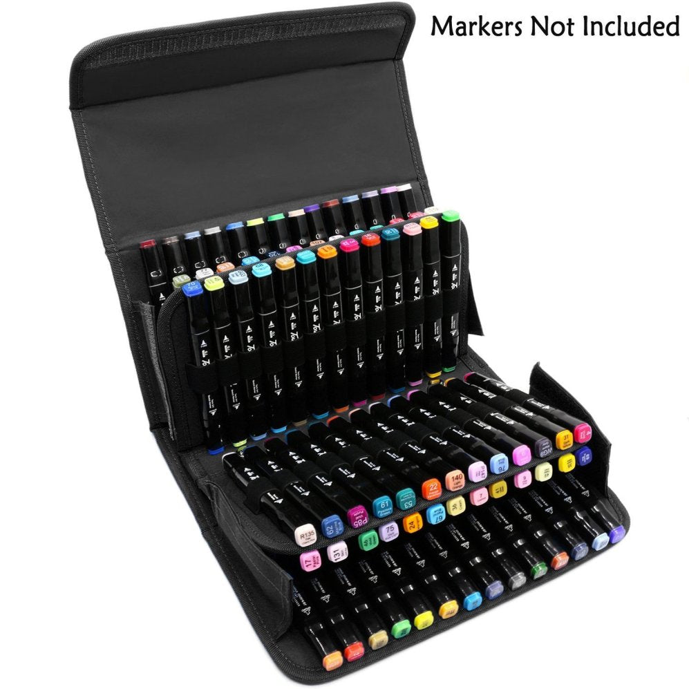 Markers Case Oxford Organizer Holder with 80 Slots