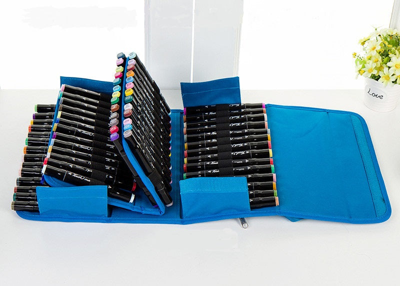 Markers Case Oxford Organizer Holder with 80 Slots