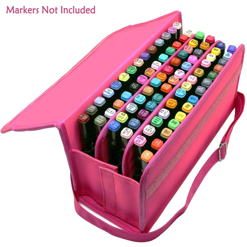 Markers Case Oxford Organizer Holder with 80 Slots